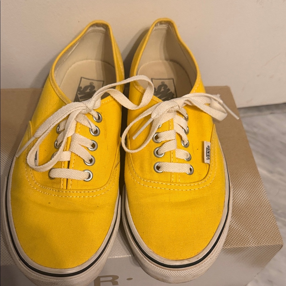 Vans Yellow Low-Top Canvas Sneakers